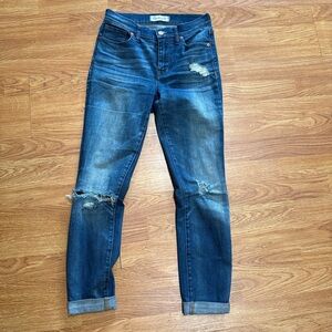 Stylish Blue Distressed Women Jeans Madewell